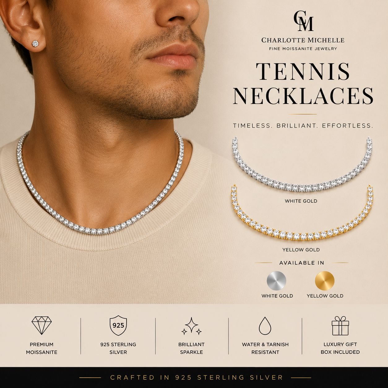 Round Tennis Necklace