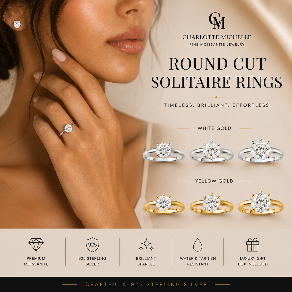 Round Cut Solitaire Ring (4-Prong)