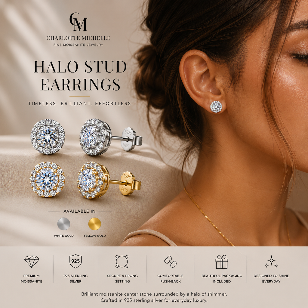 Halo Stud Earrings