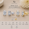 Oval Cut Stud Earrings