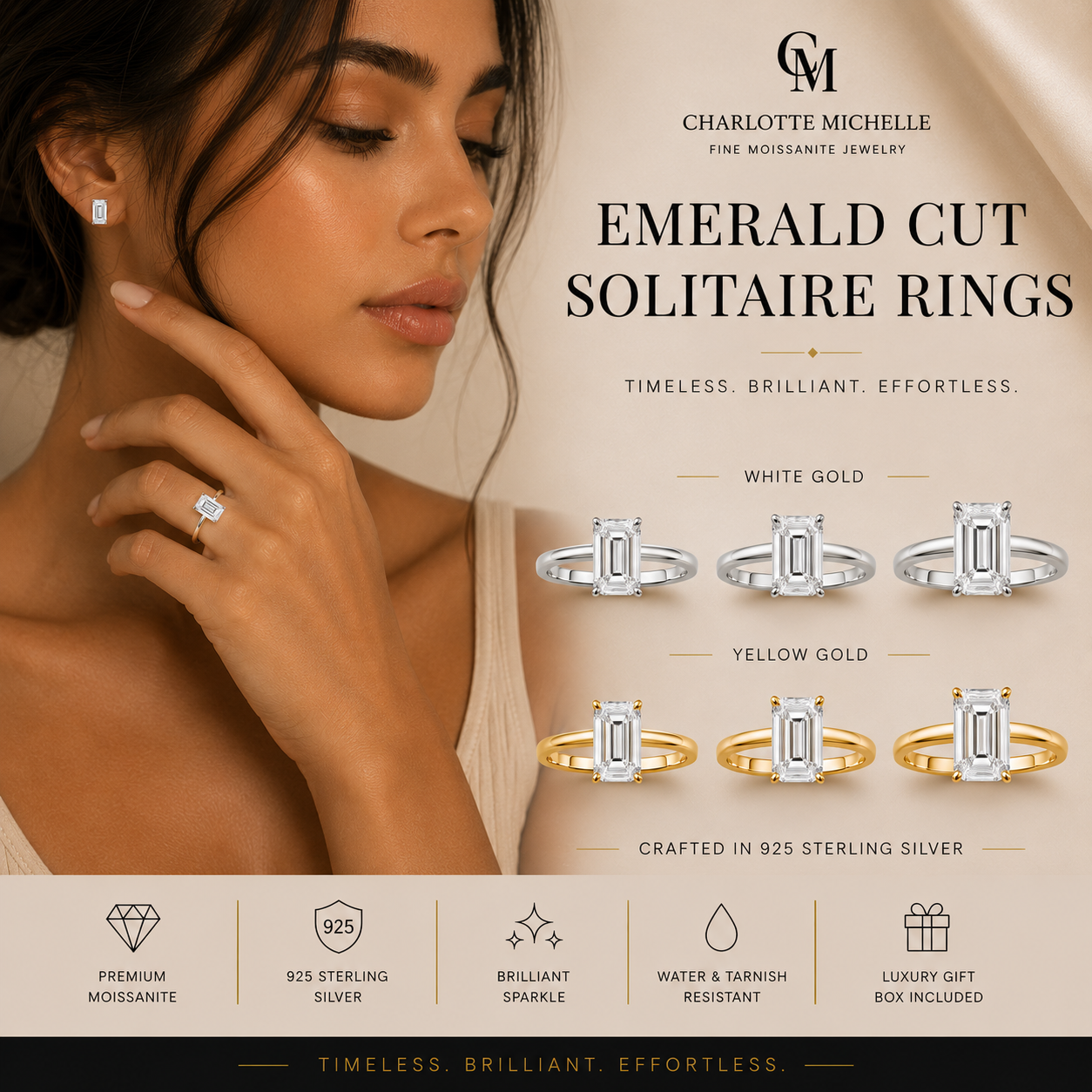 Emerald Cut Solitaire Ring