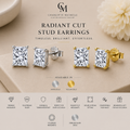 Radiant Cut Stud Earrings