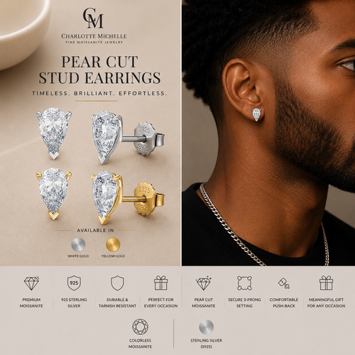 Classic Pear Stud Earrings
