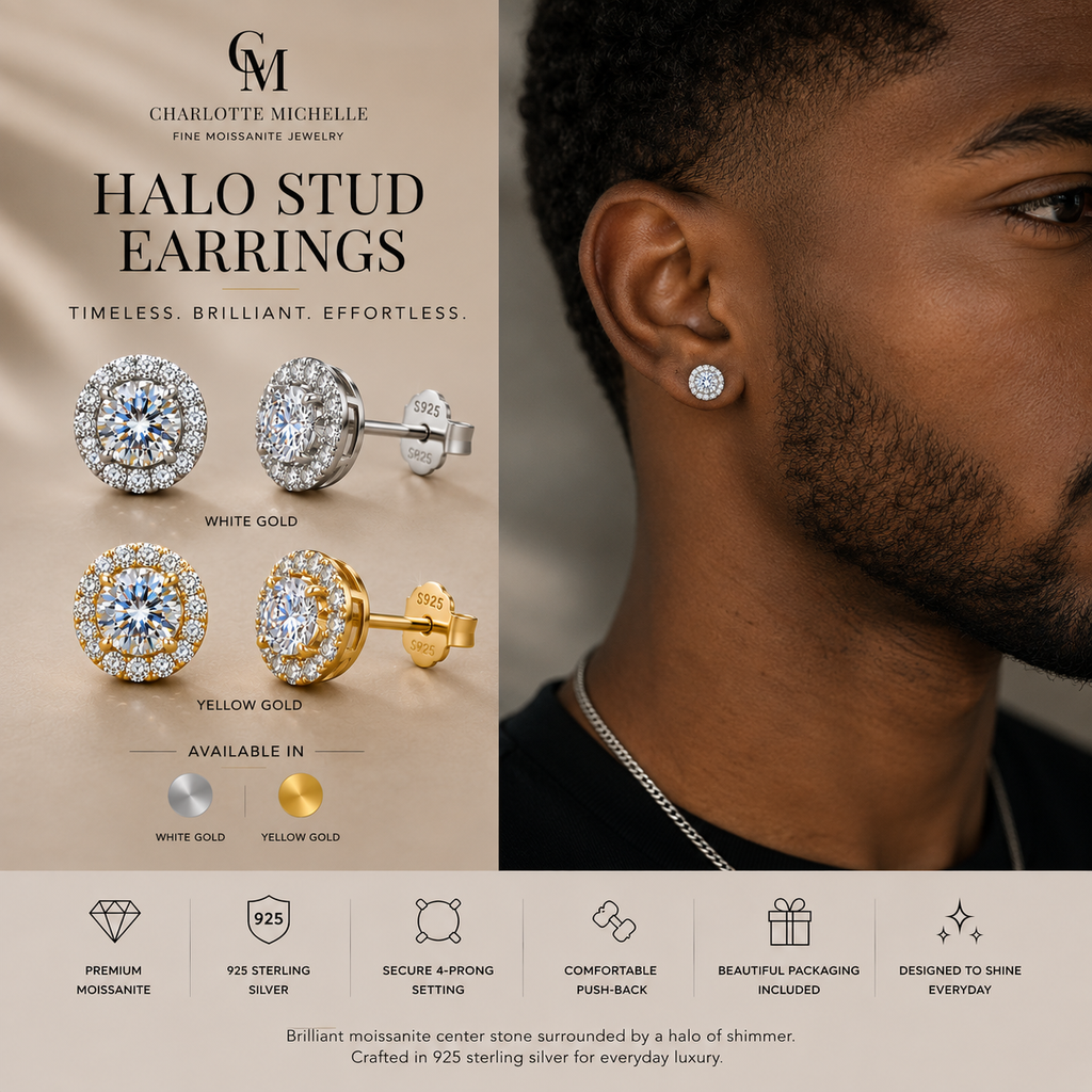 Halo Stud Earrings