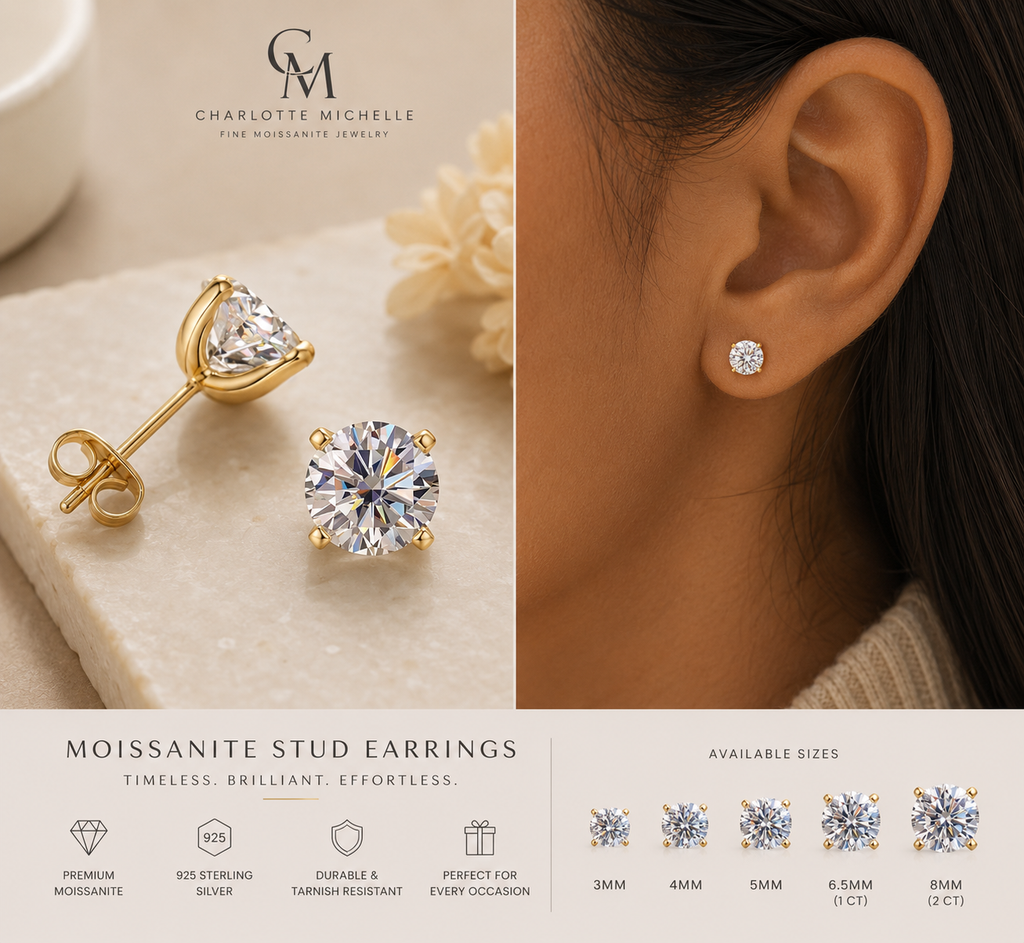 Round Stud Earrings