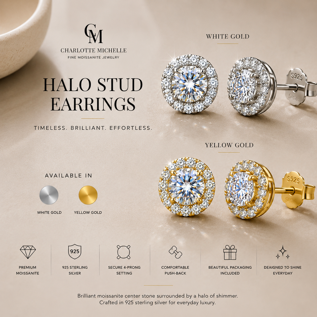 Halo Stud Earrings