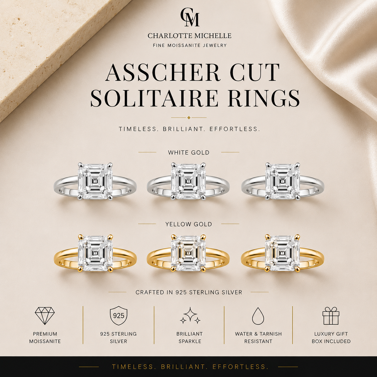 Asscher Cut Solitaire Ring