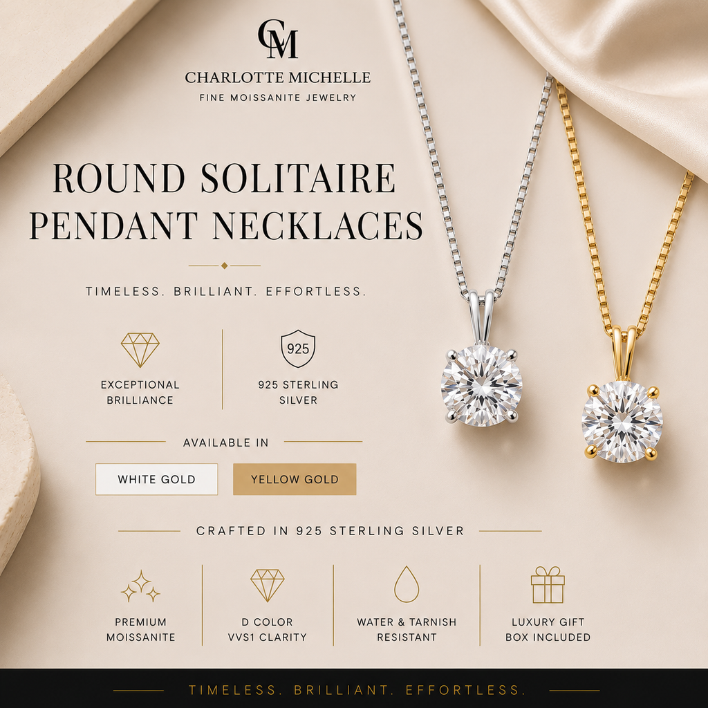 Round Solitaire Pendant Necklace