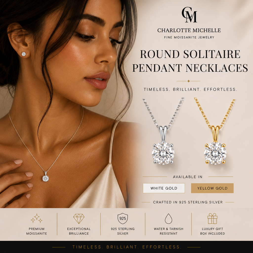 Round Solitaire Pendant Necklace