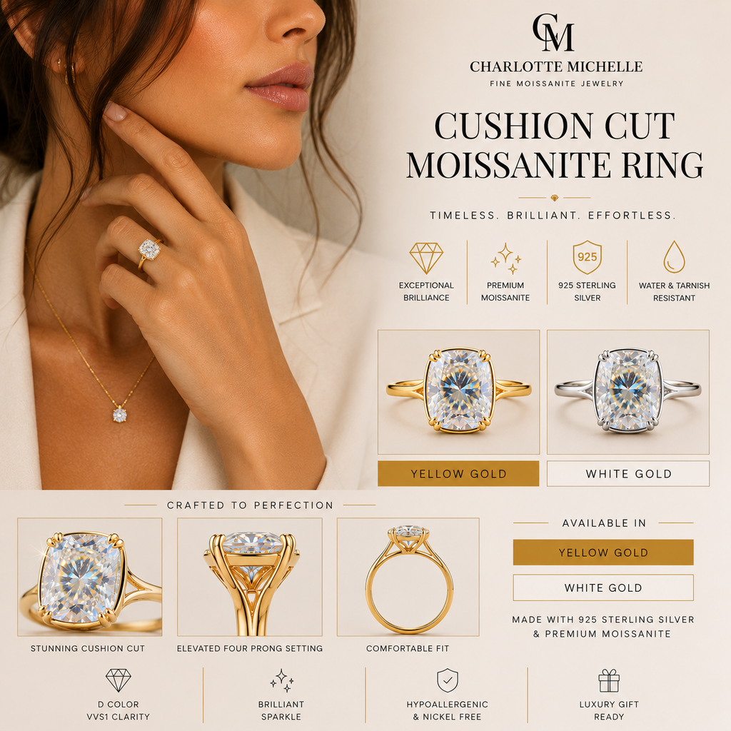 Cushion Cut Solitaire Ring