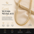 Essentials Round Tennis Necklace (Gold Plated)