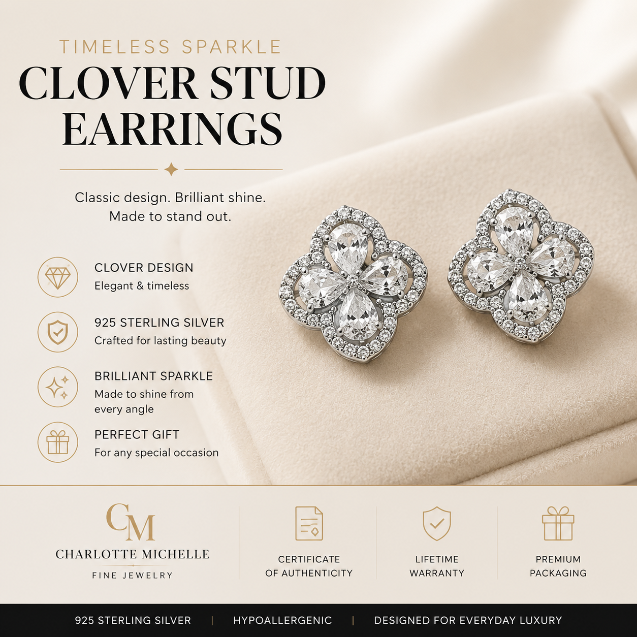 Clover Stud Earrings