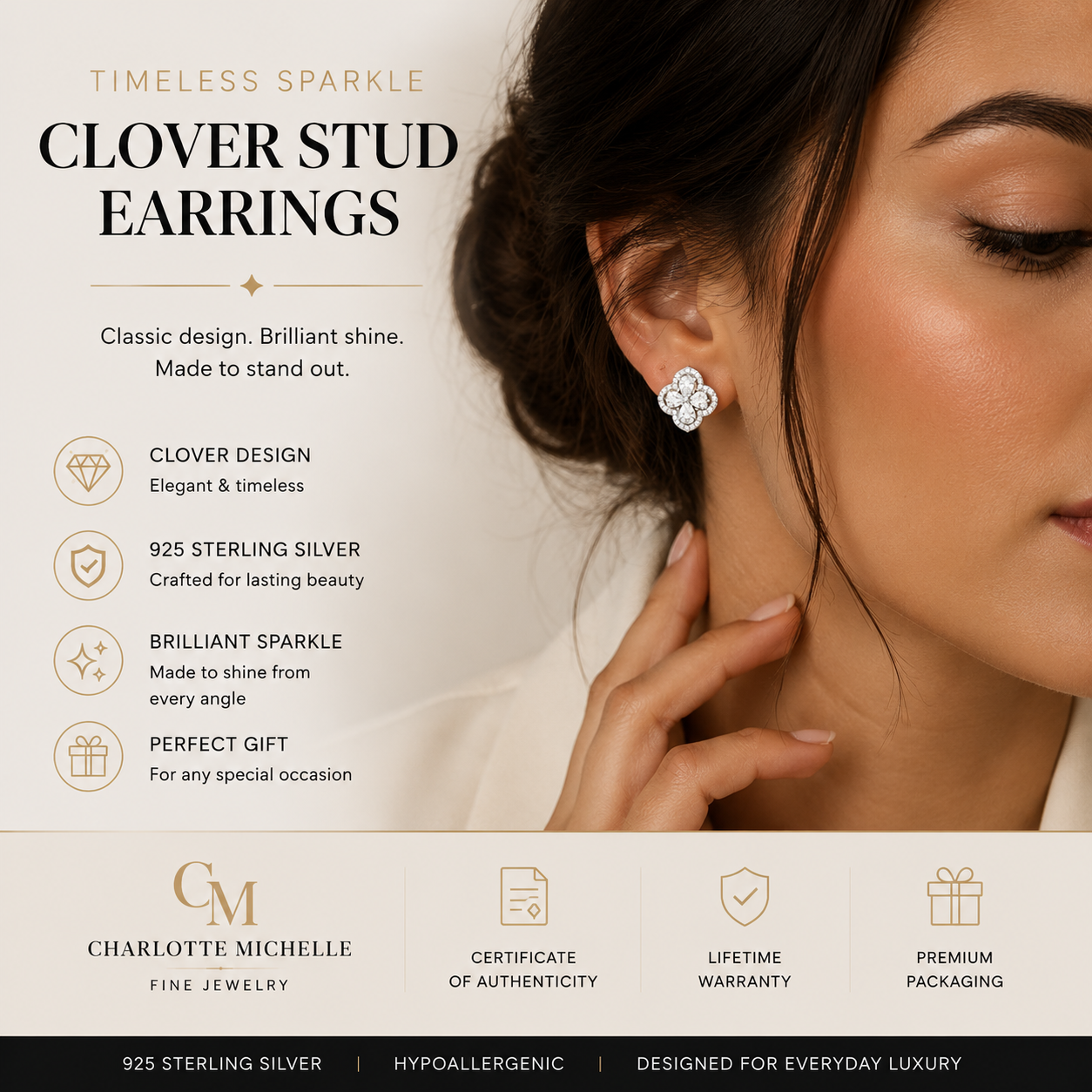 Clover Stud Earrings